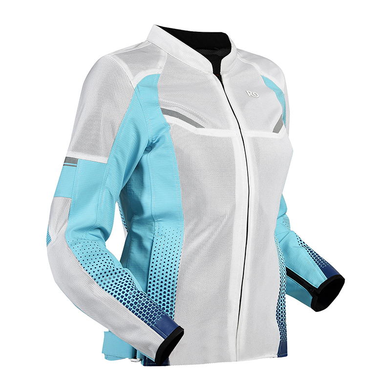 여성 스카이 블루 투어러 라이딩 재킷-1